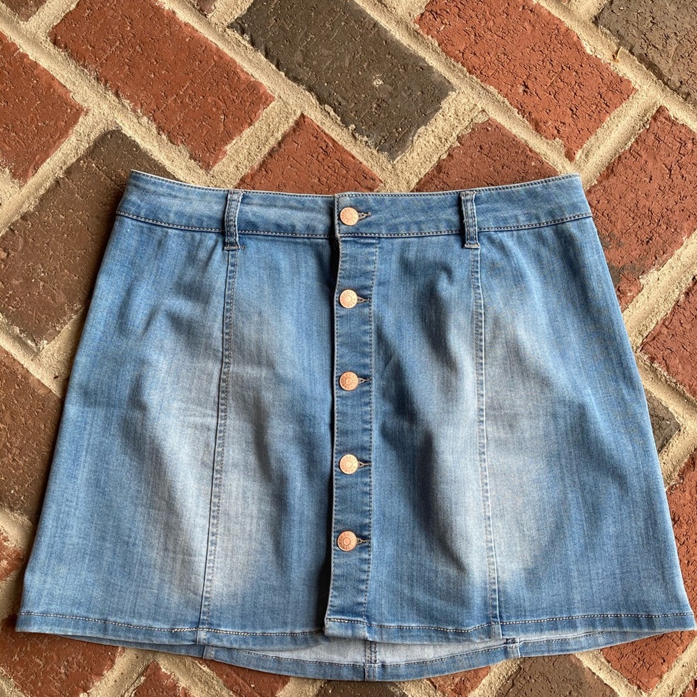 Celebrity Pink Jean Skirt